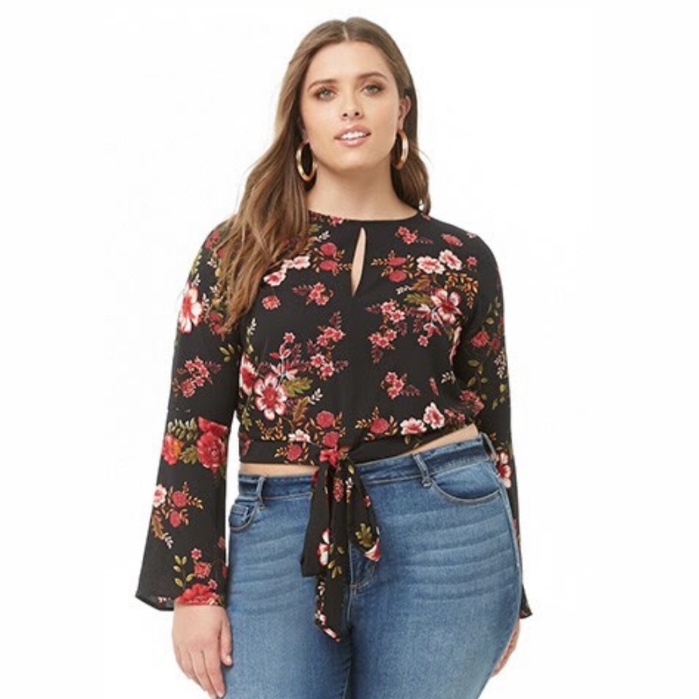 Black Floral Top